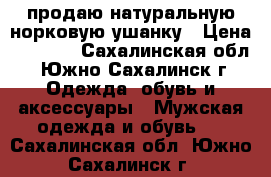 продаю натуральную норковую ушанку › Цена ­ 4 000 - Сахалинская обл., Южно-Сахалинск г. Одежда, обувь и аксессуары » Мужская одежда и обувь   . Сахалинская обл.,Южно-Сахалинск г.